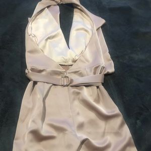 Misha collection lilac blush wide leg jumpsuit